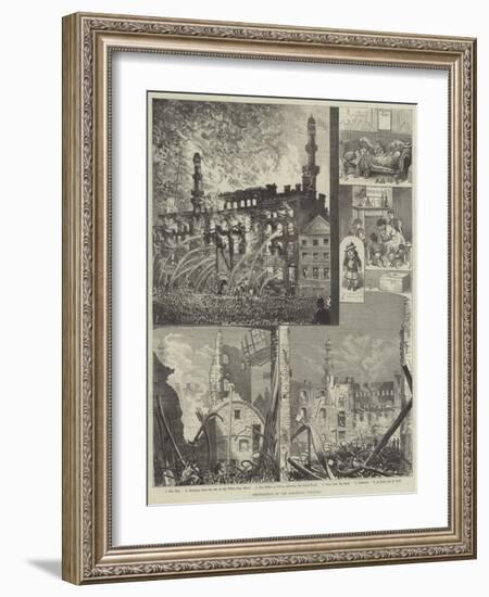 Destruction of the Alhambra Theatre-Alfred Courbould-Framed Premium Giclee Print