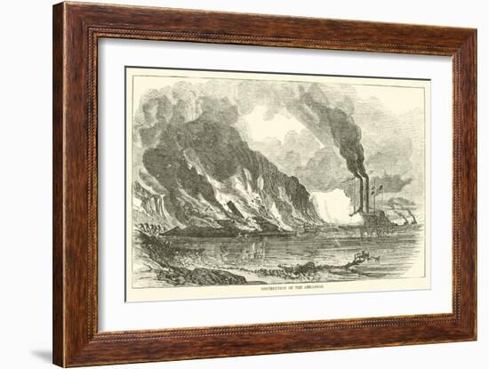 Destruction of the Arkansas, July 1862-null-Framed Giclee Print