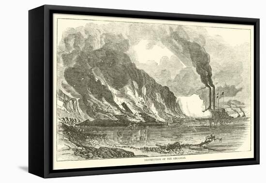 Destruction of the Arkansas, July 1862-null-Framed Premier Image Canvas