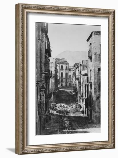 Destruction of the Castres Quarter, Palermo, 1860-Gustave Le Gray-Framed Photographic Print