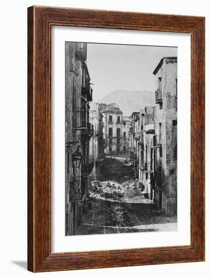 Destruction of the Castres Quarter, Palermo, 1860-Gustave Le Gray-Framed Photographic Print