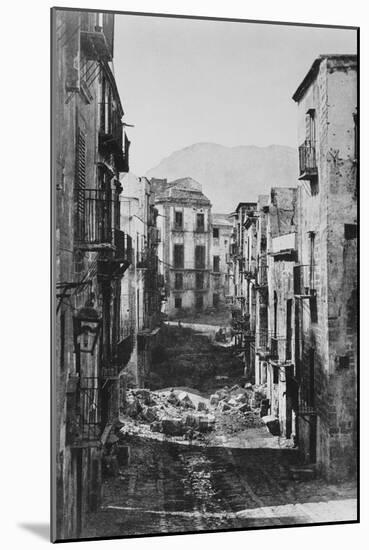 Destruction of the Castres Quarter, Palermo, 1860-Gustave Le Gray-Mounted Photographic Print