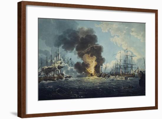 Destruction of the Danish Fleet During the Battle of Copenhagen, April 2, 1081-null-Framed Giclee Print