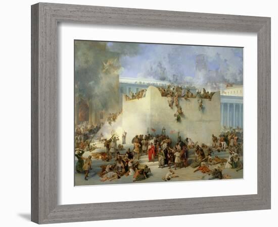 Destruction of the Temple of Jerusalem-Francesco Hayez-Framed Giclee Print