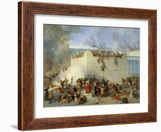 Destruction of the Temple of Jerusalem-Francesco Hayez-Framed Giclee Print