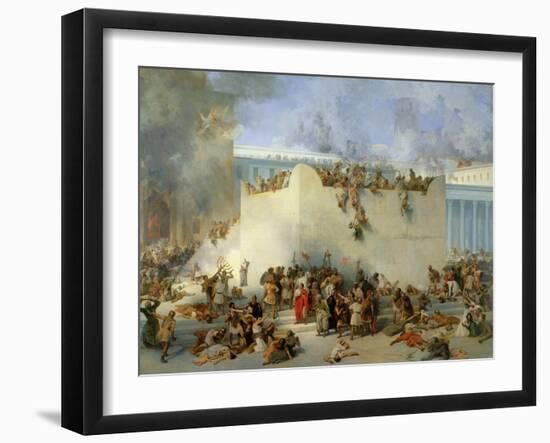 Destruction of the Temple of Jerusalem-Francesco Hayez-Framed Giclee Print