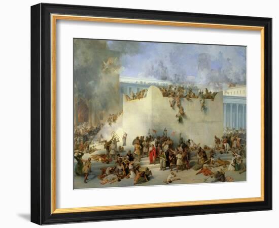 Destruction of the Temple of Jerusalem-Francesco Hayez-Framed Giclee Print