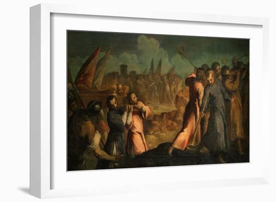 Destruction of the Walls of Jericho-Jacopo Palma the Younger-Framed Giclee Print