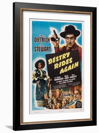 Destry Rides Again, 1939-null-Framed Art Print