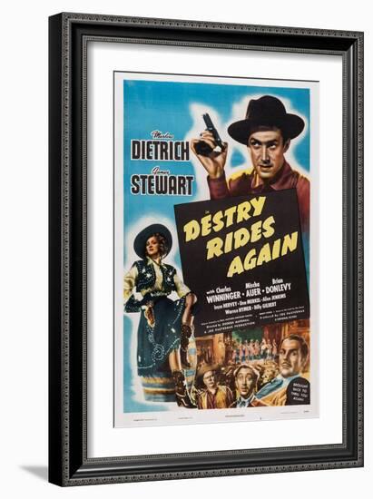 Destry Rides Again, 1939-null-Framed Art Print