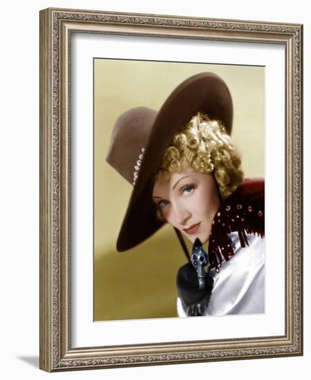 Destry Rides Again, Marlene Dietrich, 1939-null-Framed Photo