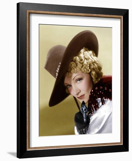 Destry Rides Again, Marlene Dietrich, 1939-null-Framed Photo