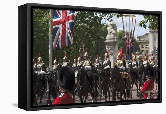 Detachment of Mounted Guard in the Mall En Route to Trooping of the Colour-James Emmerson-Framed Premier Image Canvas