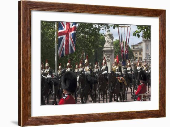 Detachment of Mounted Guard in the Mall En Route to Trooping of the Colour-James Emmerson-Framed Photographic Print