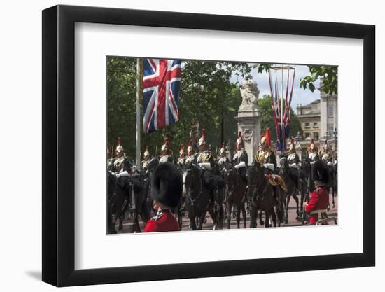 Detachment of Mounted Guard in the Mall En Route to Trooping of the Colour-James Emmerson-Framed Photographic Print