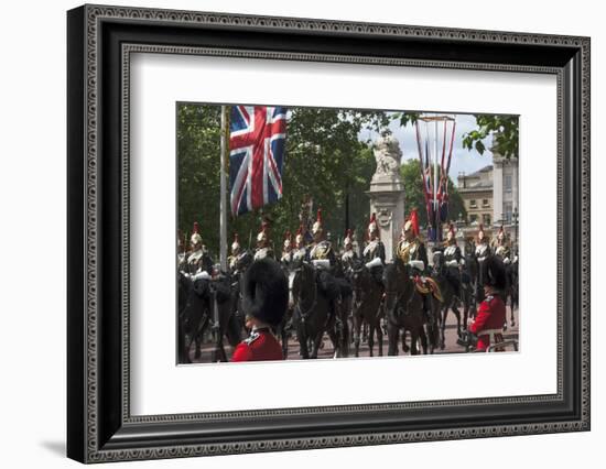 Detachment of Mounted Guard in the Mall En Route to Trooping of the Colour-James Emmerson-Framed Photographic Print