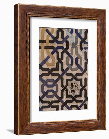 Detail, Alhambra, Granada, Province of Granada, Andalusia, Spain-Michael Snell-Framed Photographic Print