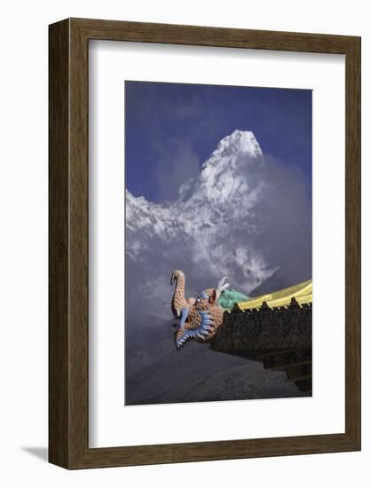 Detail at the Buddhist Monastery in Tengboche in the Khumbu Region of Nepal-John Woodworth-Framed Photographic Print