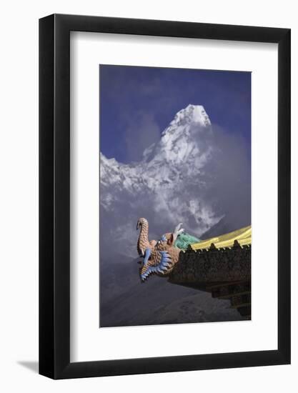 Detail at the Buddhist Monastery in Tengboche in the Khumbu Region of Nepal-John Woodworth-Framed Photographic Print