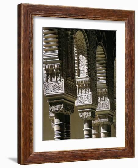 Detail, Court of the Lions, Alhambra, Unesco World Heritage Site, Granada, Andalucia, Spain-Adam Woolfitt-Framed Photographic Print