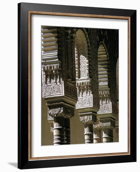 Detail, Court of the Lions, Alhambra, Unesco World Heritage Site, Granada, Andalucia, Spain-Adam Woolfitt-Framed Photographic Print