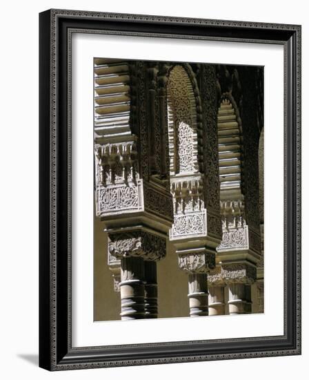 Detail, Court of the Lions, Alhambra, Unesco World Heritage Site, Granada, Andalucia, Spain-Adam Woolfitt-Framed Photographic Print