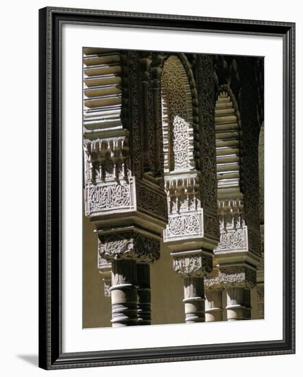 Detail, Court of the Lions, Alhambra, Unesco World Heritage Site, Granada, Andalucia, Spain-Adam Woolfitt-Framed Photographic Print