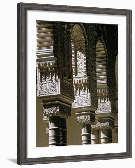 Detail, Court of the Lions, Alhambra, Unesco World Heritage Site, Granada, Andalucia, Spain-Adam Woolfitt-Framed Photographic Print