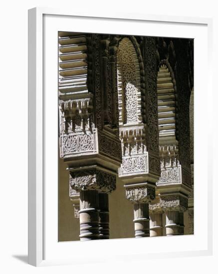 Detail, Court of the Lions, Alhambra, Unesco World Heritage Site, Granada, Andalucia, Spain-Adam Woolfitt-Framed Photographic Print