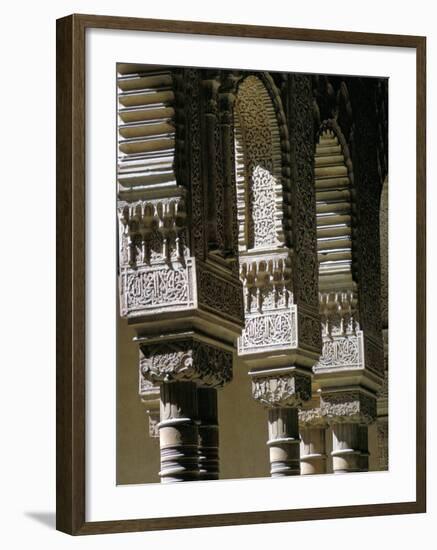 Detail, Court of the Lions, Alhambra, Unesco World Heritage Site, Granada, Andalucia, Spain-Adam Woolfitt-Framed Photographic Print