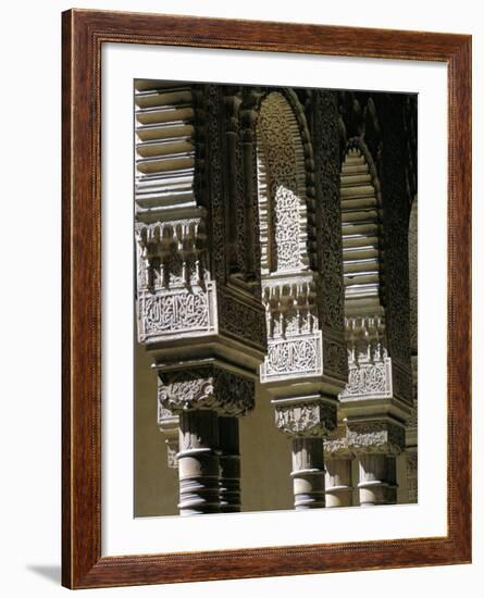 Detail, Court of the Lions, Alhambra, Unesco World Heritage Site, Granada, Andalucia, Spain-Adam Woolfitt-Framed Photographic Print