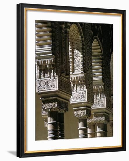 Detail, Court of the Lions, Alhambra, Unesco World Heritage Site, Granada, Andalucia, Spain-Adam Woolfitt-Framed Photographic Print