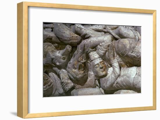 Detail from a carving on Souillac Abbey, 12th century-Unknown-Framed Giclee Print