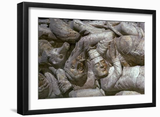 Detail from a carving on Souillac Abbey, 12th century-Unknown-Framed Giclee Print