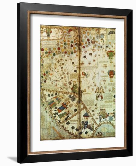 Detail from a Catalan World Map, 1375-null-Framed Giclee Print