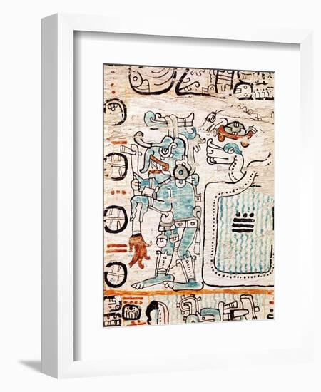 Detail from a Mayan Codex-null-Framed Giclee Print