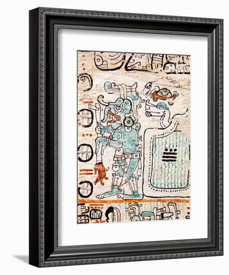 Detail from a Mayan Codex-null-Framed Giclee Print