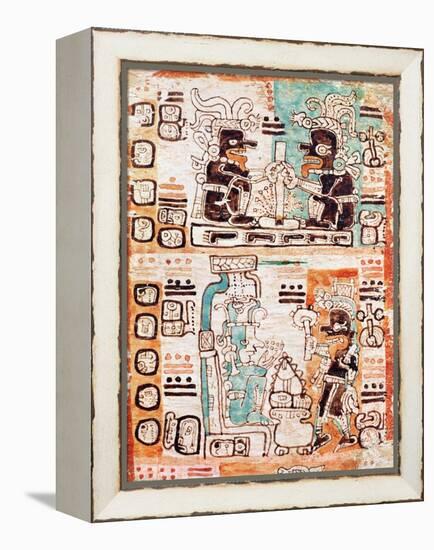 Detail from a Mayan Codex-null-Framed Premier Image Canvas