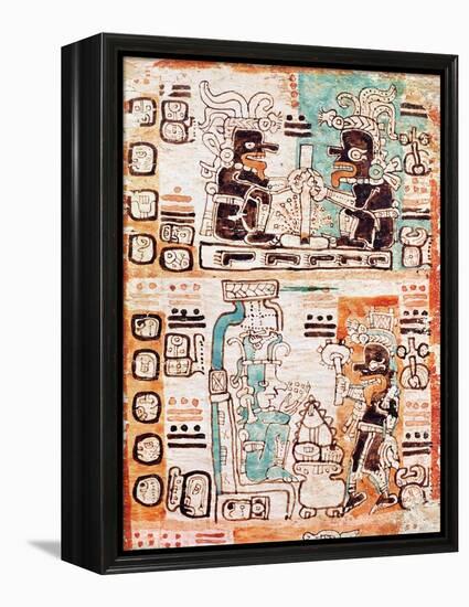 Detail from a Mayan Codex-null-Framed Premier Image Canvas