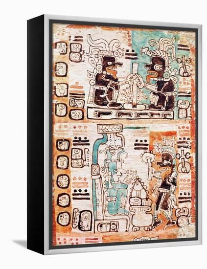 Detail from a Mayan Codex-null-Framed Premier Image Canvas