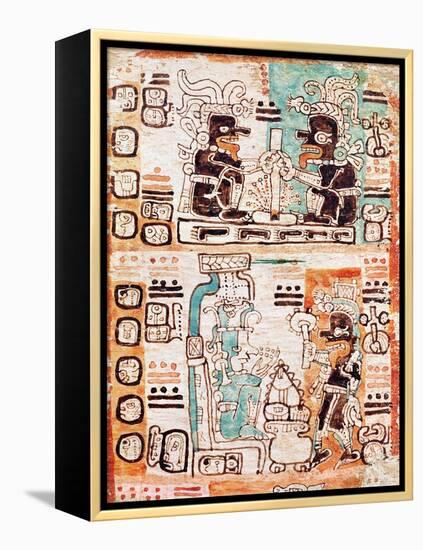 Detail from a Mayan Codex-null-Framed Premier Image Canvas