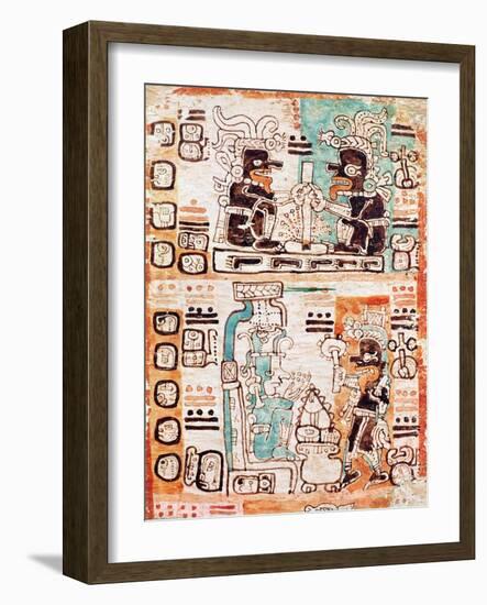 Detail from a Mayan Codex-null-Framed Giclee Print