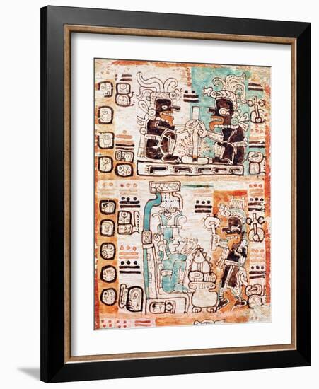 Detail from a Mayan Codex-null-Framed Giclee Print