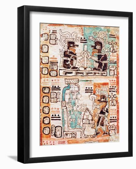 Detail from a Mayan Codex-null-Framed Giclee Print