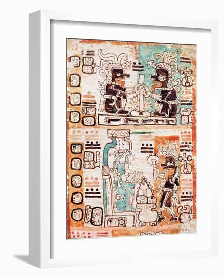 Detail from a Mayan Codex-null-Framed Giclee Print