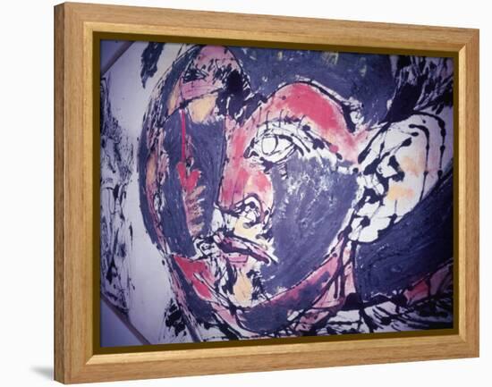 Detail from a Painting by Jackson Pollock-Loomis Dean-Framed Premier Image Canvas