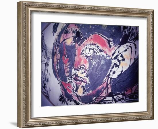 Detail from a Painting by Jackson Pollock-Loomis Dean-Framed Photographic Print