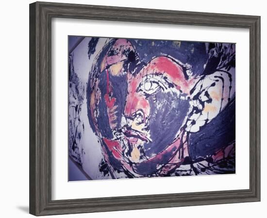 Detail from a Painting by Jackson Pollock-Loomis Dean-Framed Photographic Print