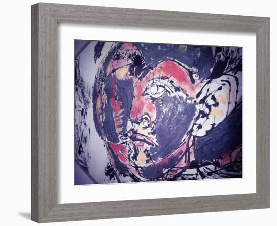 Detail from a Painting by Jackson Pollock-Loomis Dean-Framed Photographic Print