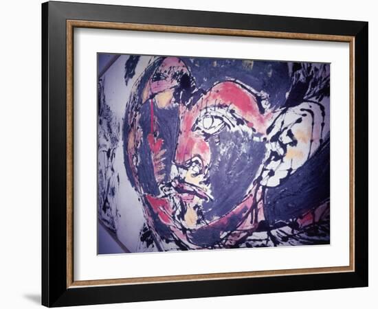 Detail from a Painting by Jackson Pollock-Loomis Dean-Framed Photographic Print